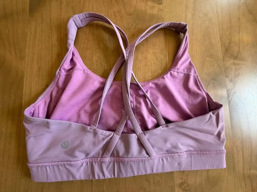 Lululemon Energy Bra Medium Support Criss Cross Purple Size 6
